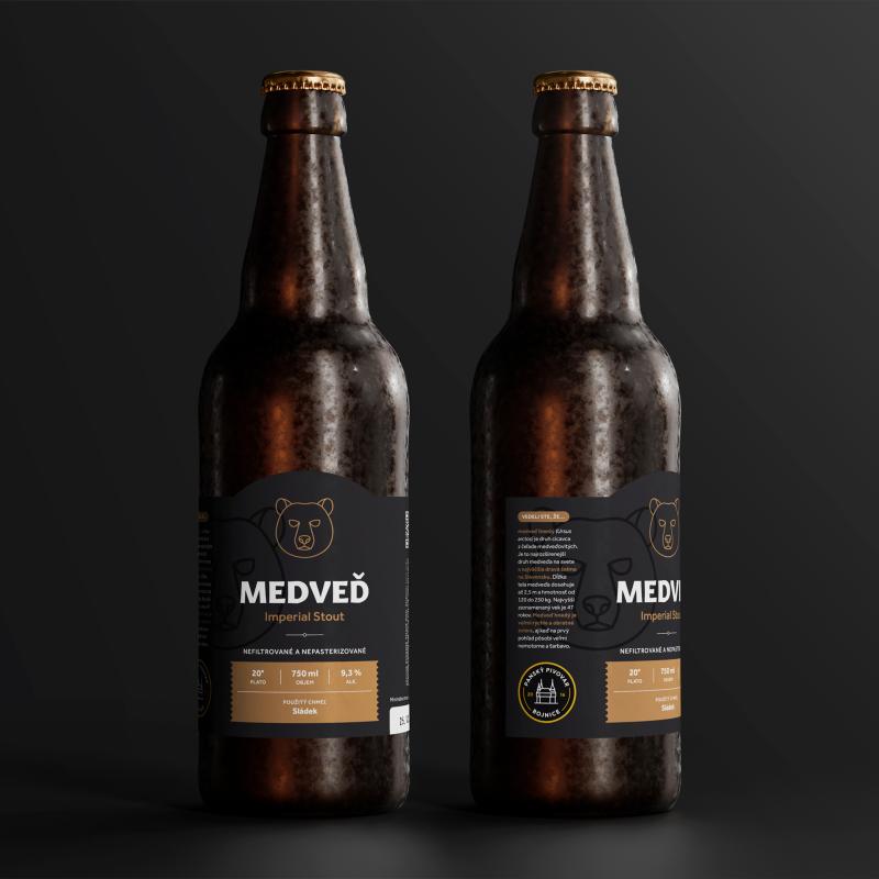 Fľaškové pivo Medveď 20° / 750 ml