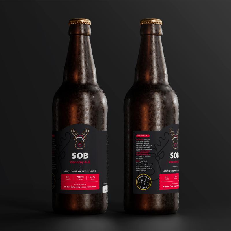 Fľaškové pivo Sob 14° / 750 ml