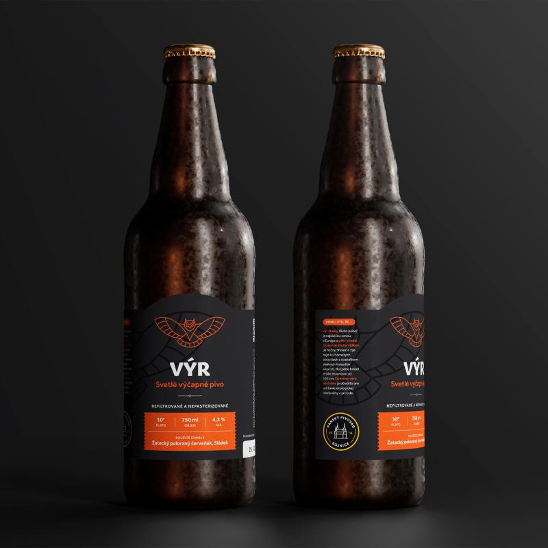 Fľaškové pivo Výr 10° / 750 ml