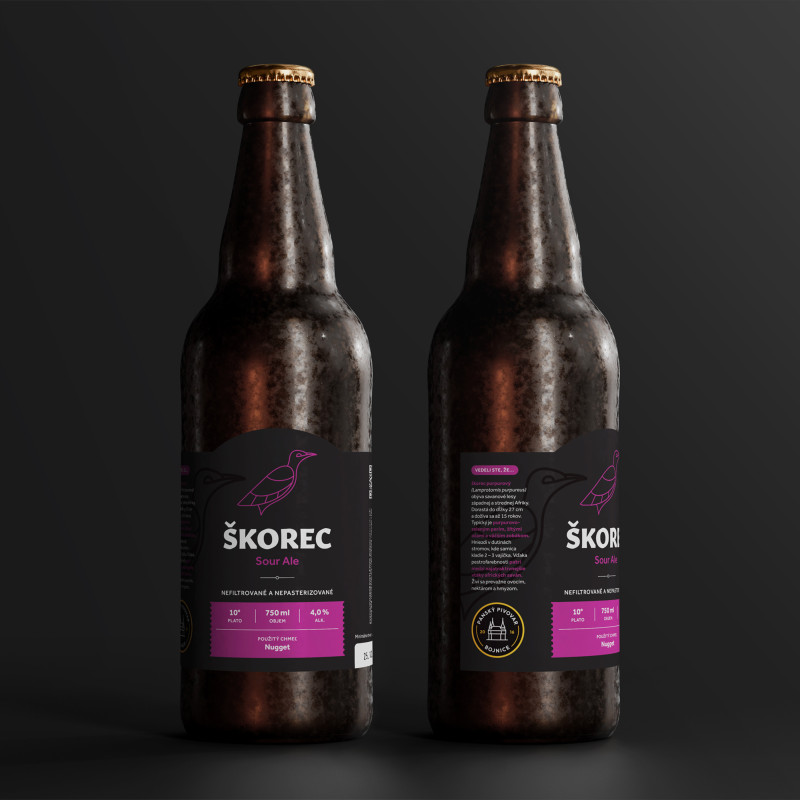 Fľaškové pivo Škorec 10° / 750 ml