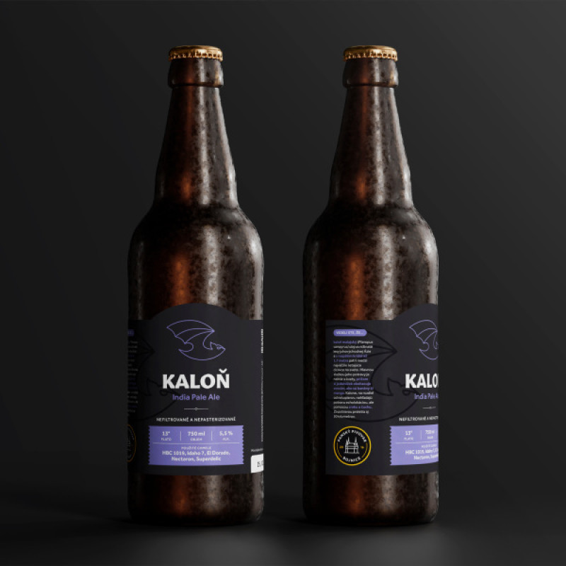 Fľaškové pivo Kaloň 13° / 750 ml