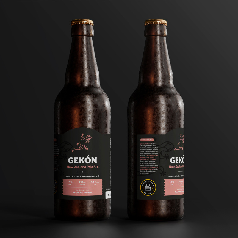 Fľaškové pivo Gekón NZPA 12° / 750 ml