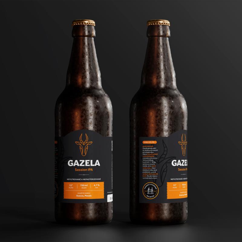 Fľaškové pivo Gazela 11° / 750 ml